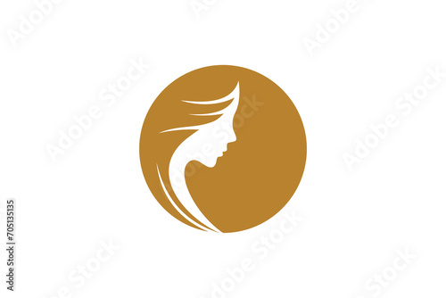 beauty woman logo design with creative modern