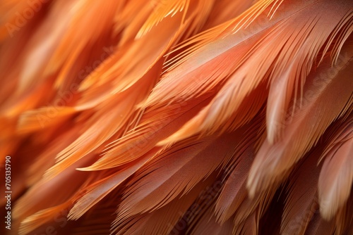 Photo of the fine textures of a feather in your frame. Generative AI