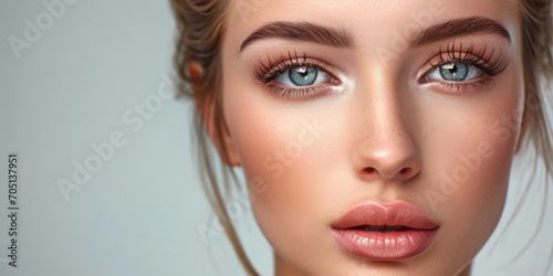 Eyelash extensions. Beautif...