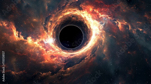 hole black space way fiction hydrogen nebula galaxy white earth cloud cosmic atmosphere explosion meteorite deep star concept. photo