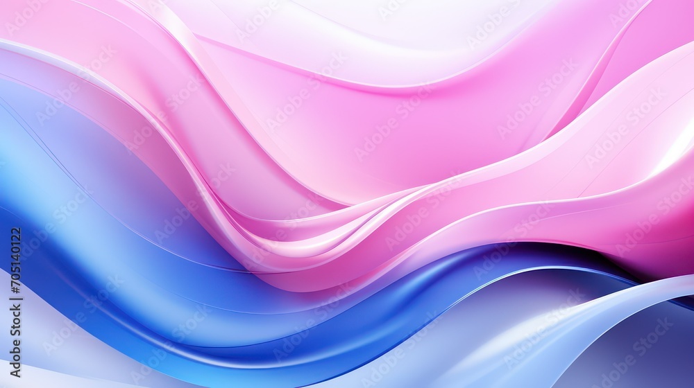 Abstract background with smooth lines in pink and blue colors