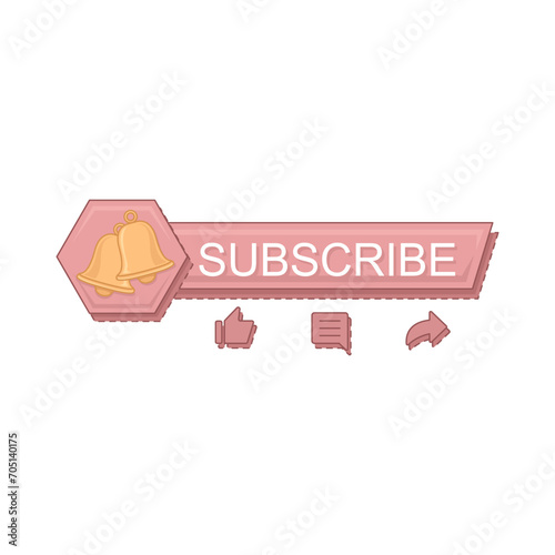 Illustration of subscribe button 