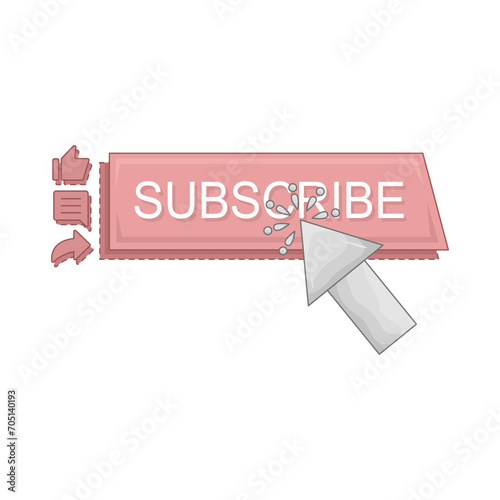 Illustration of subscribe button 