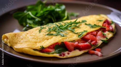 omelet with spinach and tomatoes