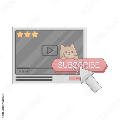 Illustration of subscribe button 
