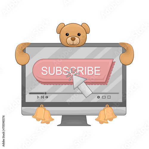 Illustration of subscribe button 