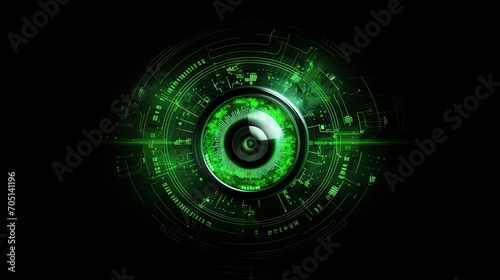 Digital eye. Cyber security network. abstract technology background.