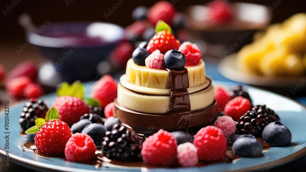 dessert harmony: chocolate, berries, and visual sophistication dessert harmony: chocolate, berries, and visual sophistication