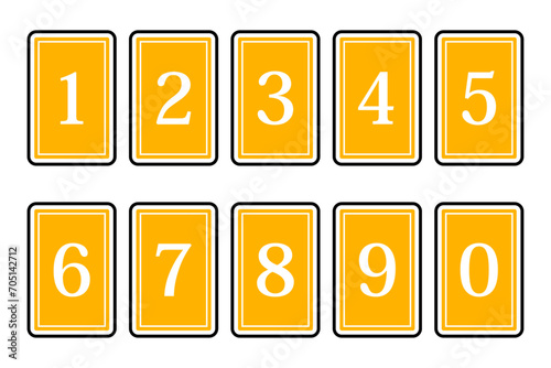 0から9の数字の書かれたカード