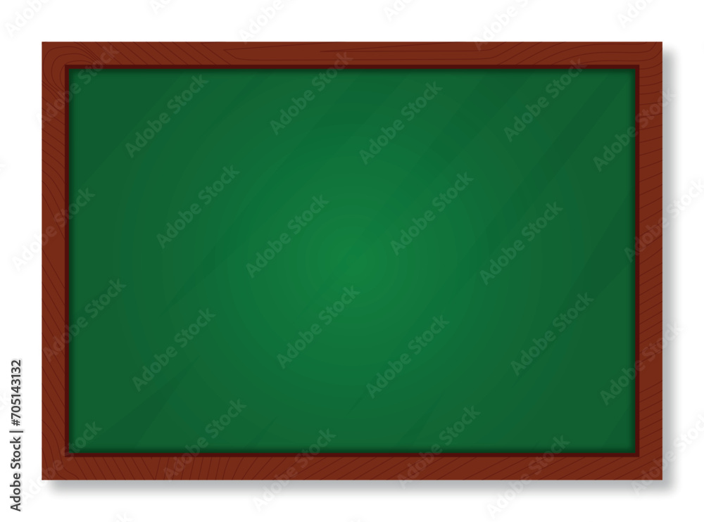 green school board. green school board with brown frame. lesson board. vector blackboard green school board. green school board with brown frame. lesson board. vector blackboard