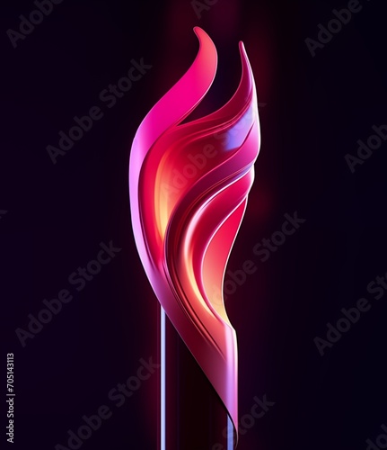 Abstract design Olympic flame, burning torch, symbol of the Olympics, international sports games