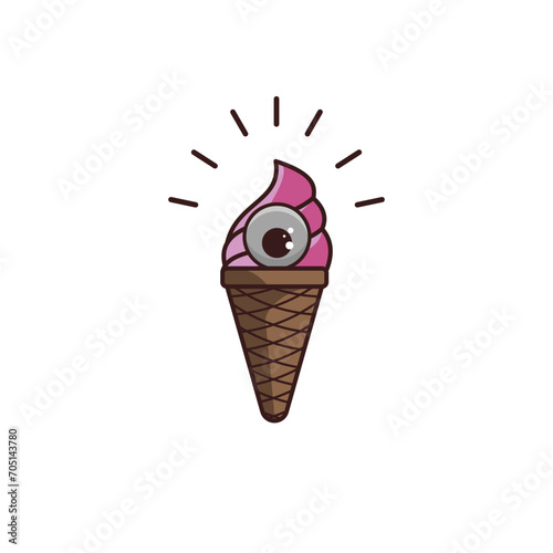 Ice cream Cone with Eye