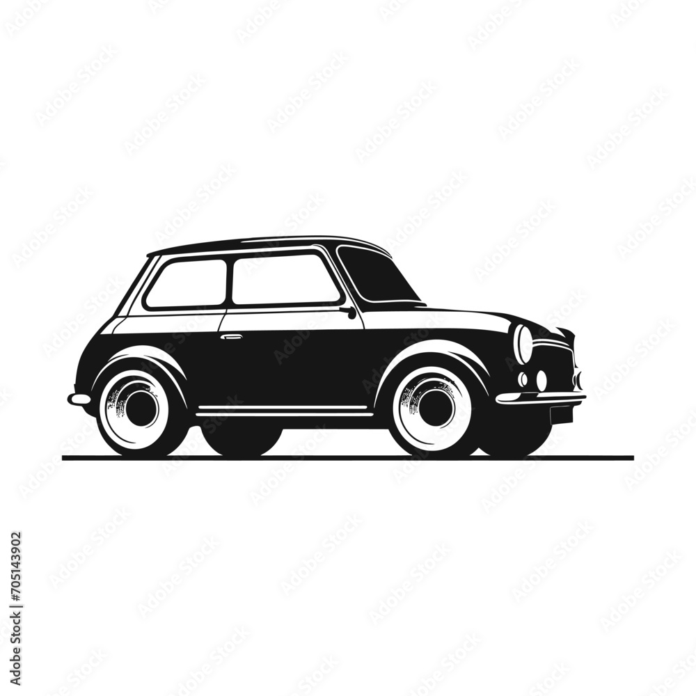 Car silhouette logo vector, Sport car logo Motor vehicle silhouette element