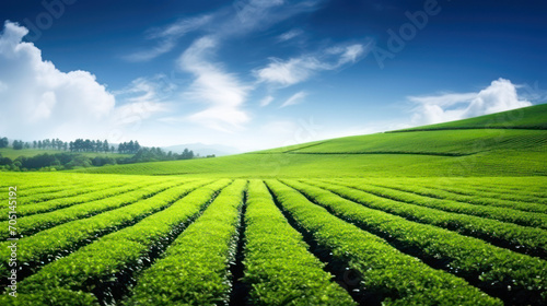 Green tea agriculture field