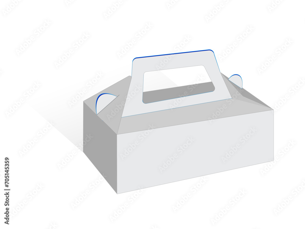 3D Gable Box Die line Template 3D Gable Box Die line Template