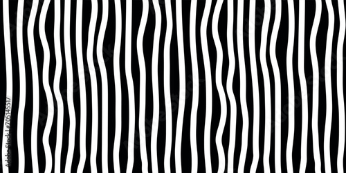 Black and white striped seamless pattern hand drawn in doodle style. Great for textiles, fashion, home decor, clothing, stationery, crockery and more.