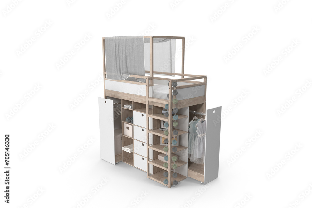 bed with pillows modern 3d bed on a white surface bed with pillows modern 3d bed on a white surface