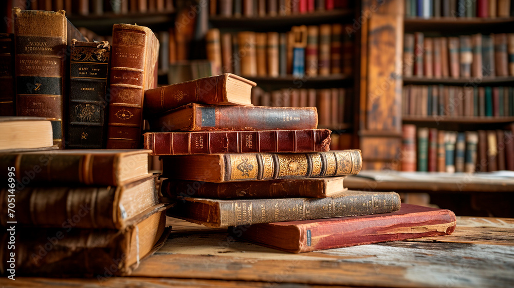old books in library