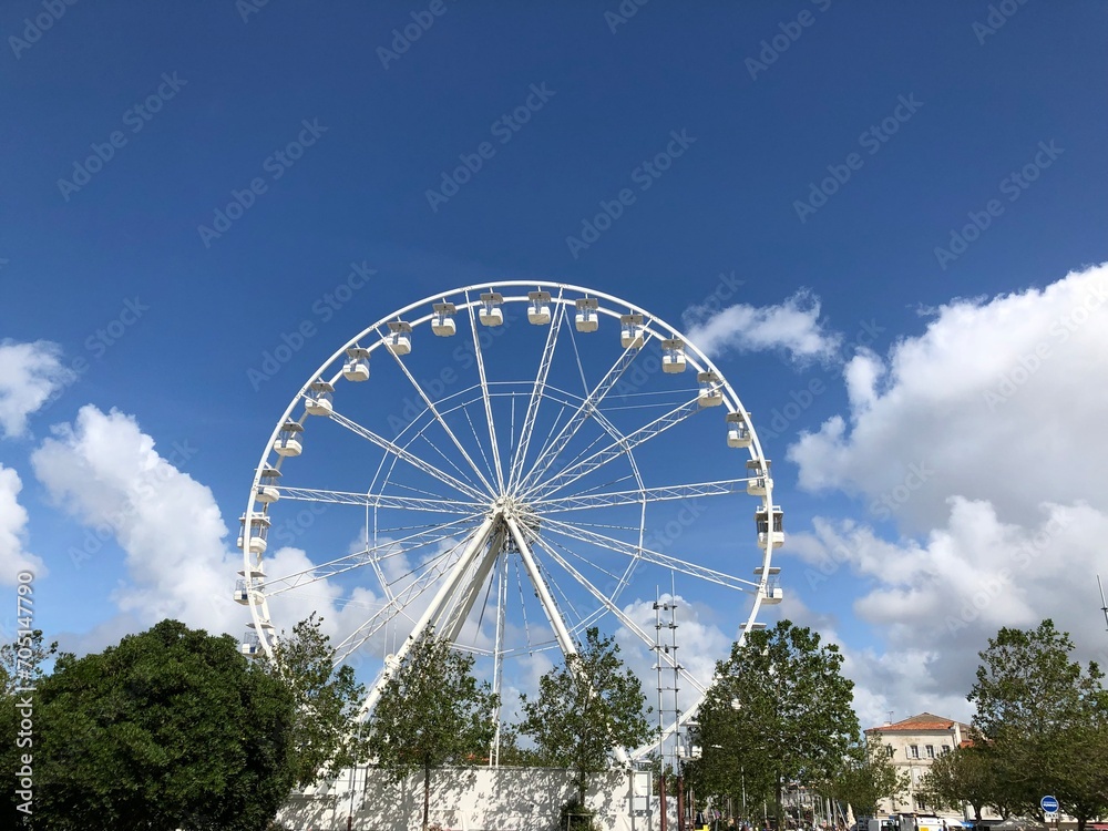 Ferris Wheel blue sky Torquay Devon England UK