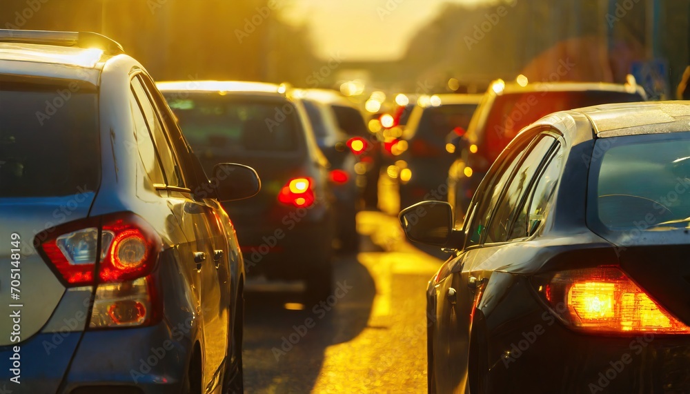 Traffic jams during rush hour Traffic jams during rush hour
