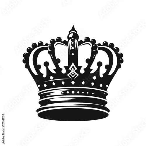 king crown silhouette vector