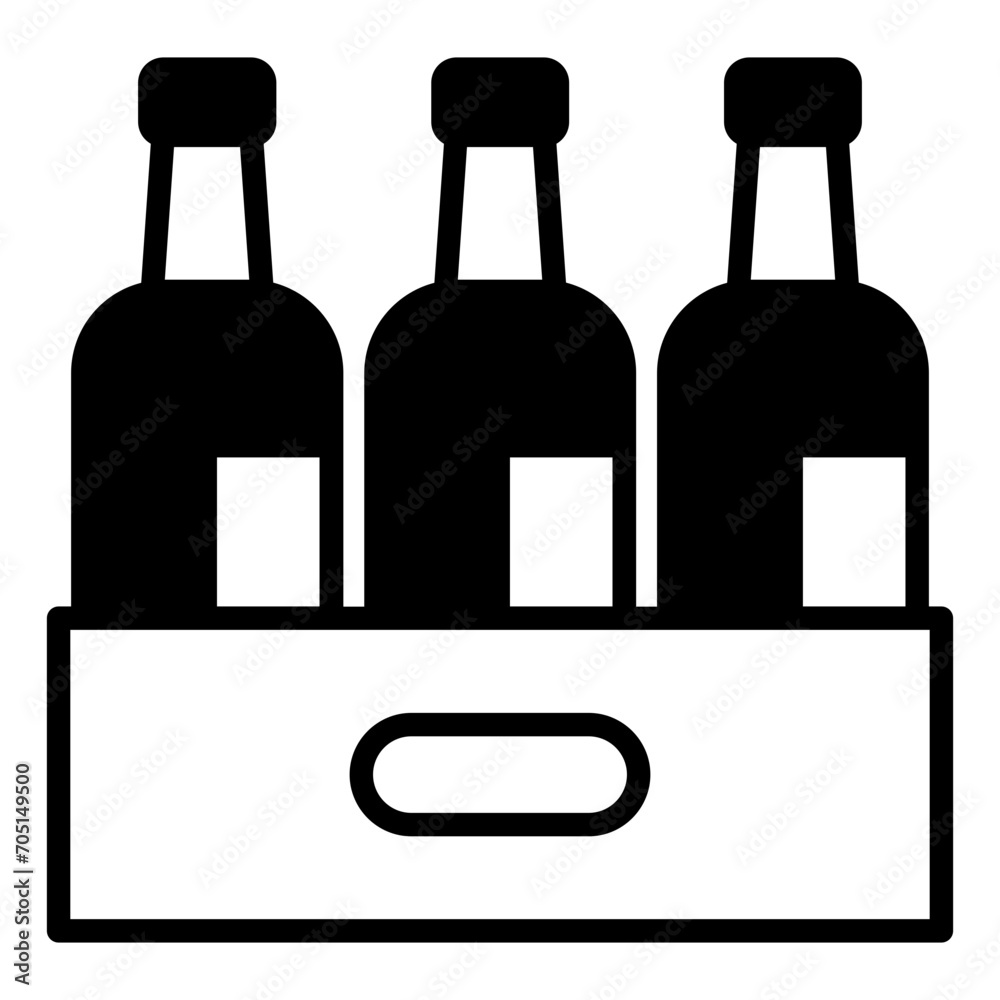Bottle solid glyph icon Bottle solid glyph icon