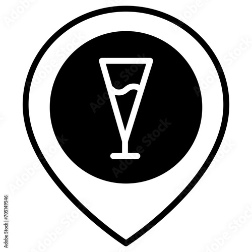 Law Location solid glyph icon