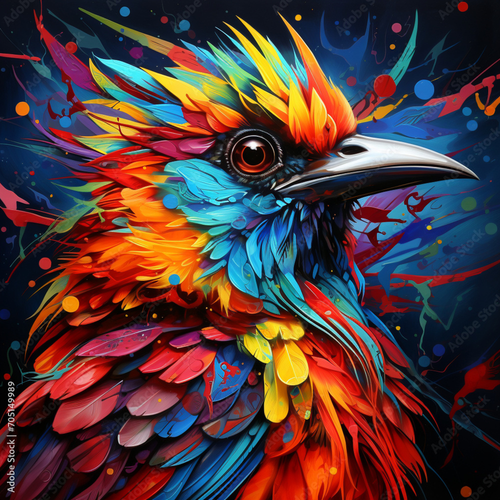 Obraz premium A_colorful_bird_by_Zabist