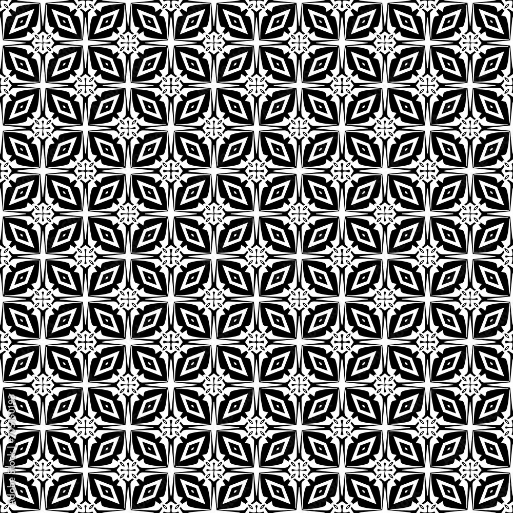 Black seamless abstract pattern. Overlay for background and backdrop. Ornamental design. PNG graphic illustration with transparent background.