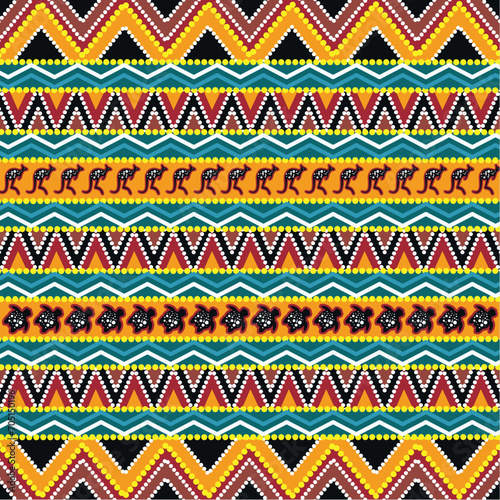 Colorful indigenous design background illustration