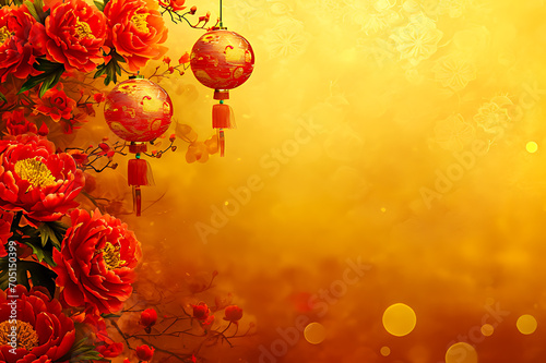 Pattern art background of Chinese New Year festival