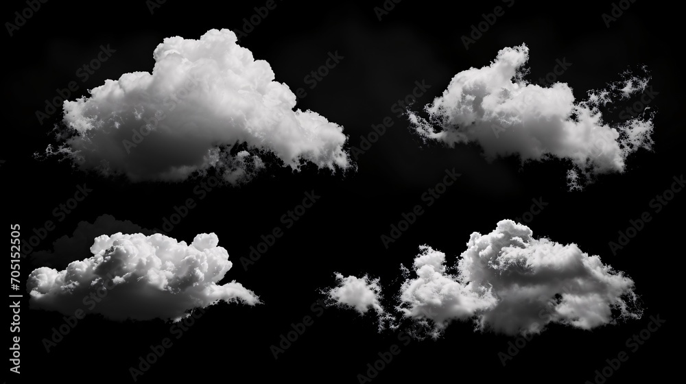 Collection of ivory mist or haze for artistic use isolated on dark backdrop. Collection of ivory mist or haze for artistic use isolated on dark backdrop.