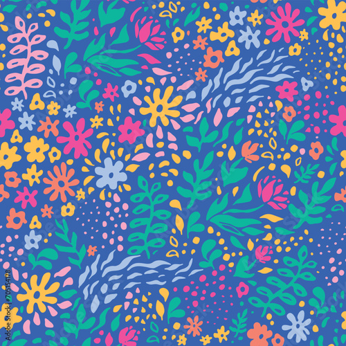 Colorful Print Decorative seamless pattern. Repeating background. Tileable wallpaper print.
