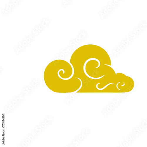 oriental chinese cloud flat design