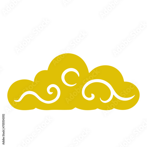 oriental chinese cloud flat design