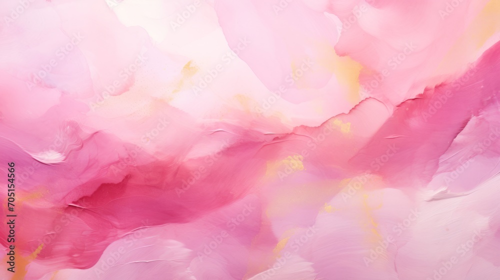 Abstract spring pink background. Pink and gold watercolor pattern. Abstract pink watercolor background.