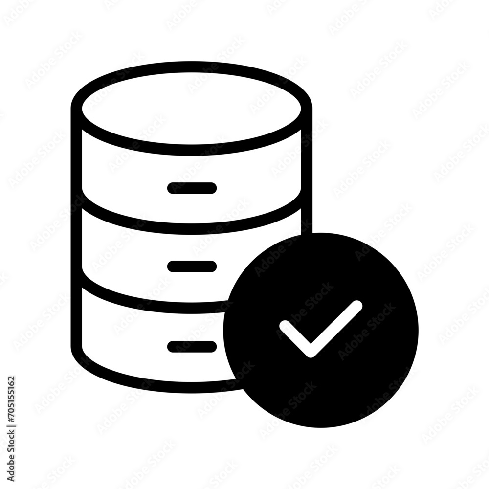 Approved Database solid glyph icon Approved Database solid glyph icon