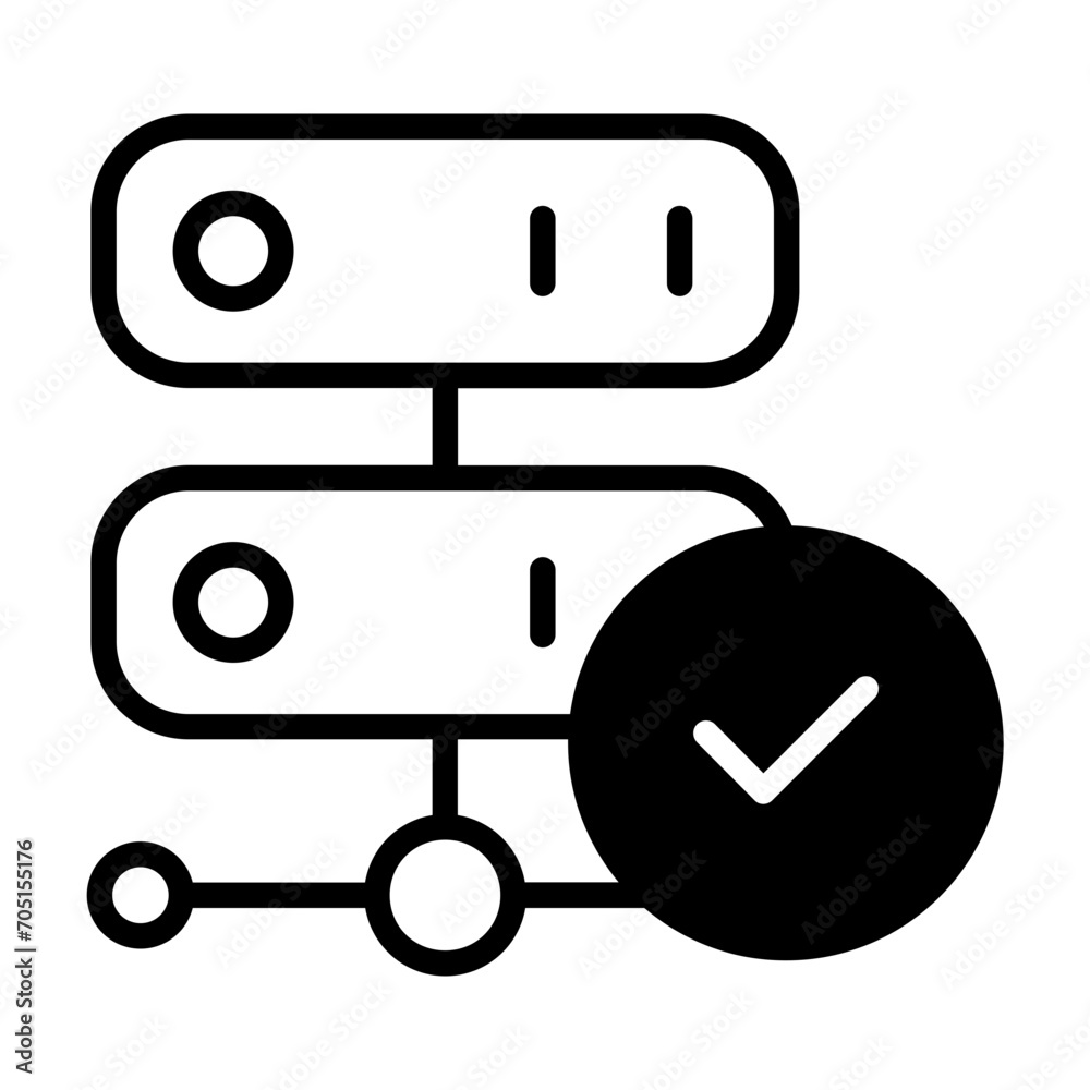 Approved Server solid glyph icon Approved Server solid glyph icon