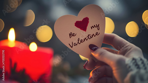 words be my valentine written on glass transparent heart, gift, figurine, holiday, lettering, card, love, romance, date, text, inscription, design, decor, illustration
