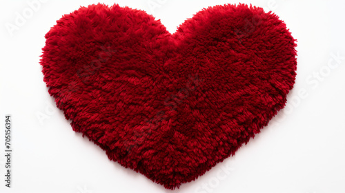 Heart shaped doormat real photography isolated background