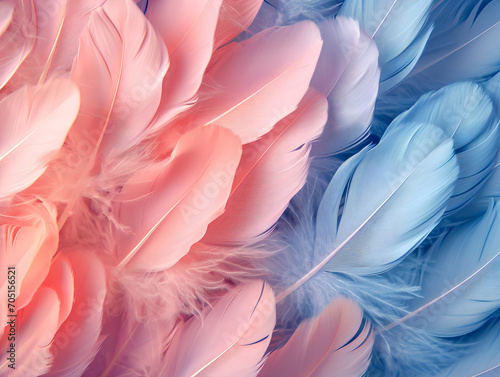 colorful feathers background pattern, pastel colors