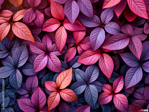 pastel colorful leaves background pattern