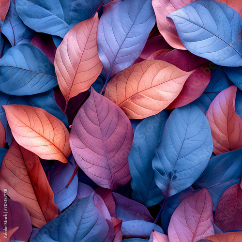 pastel colorful leaves background pattern