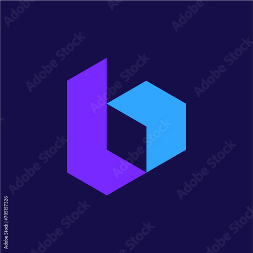Letter B logo icon design template elements For business and technologies company