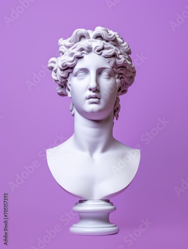 White Bust of the head of Ancient Greek woman