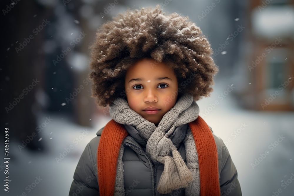 afro boy with trendy winter clothes and afro hair afro boy with trendy winter clothes and afro hair