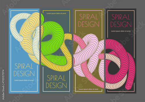A colorful intertwining spiral. Template of elements for the design of covers, banners, posters, interior and creative ideas