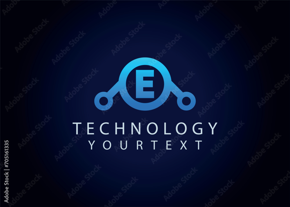 E Technology Letter Monogram Logo Design