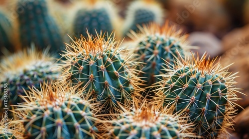 Desert cactus succulent landscape close up wallpaper background
