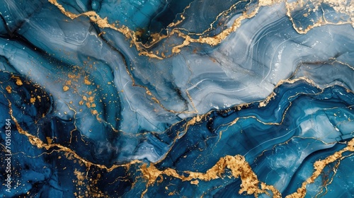 Blue marble texture design interior pattern granite wallpaper background © Irina